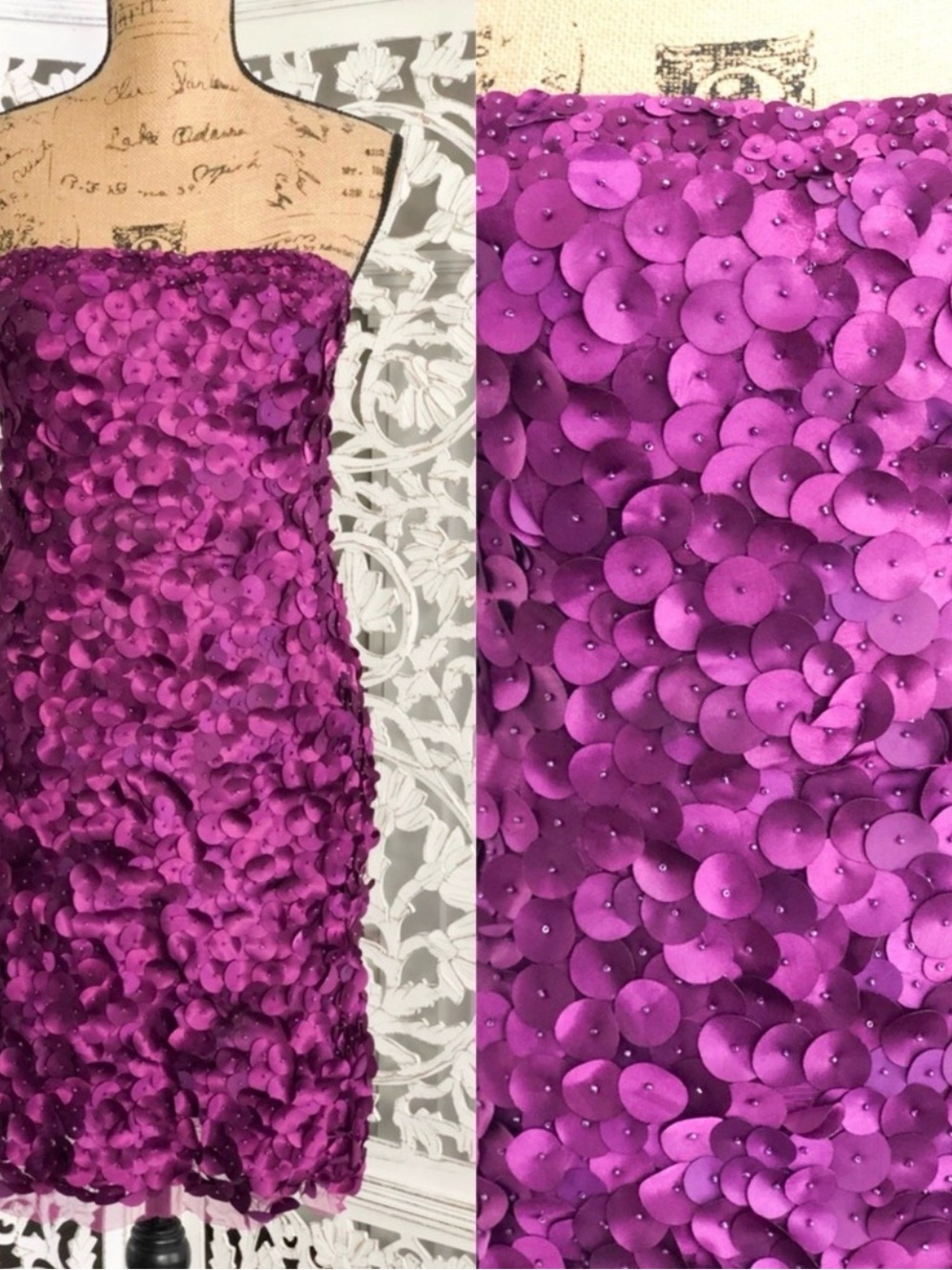 Addriana Papell mini cocktail purple dress 2